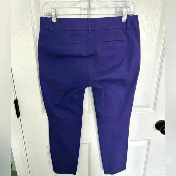 J.Crew Stretch City Fit Violet Purple Capri Cropped Winnie Pants size 4 - Picture 5 of 5
